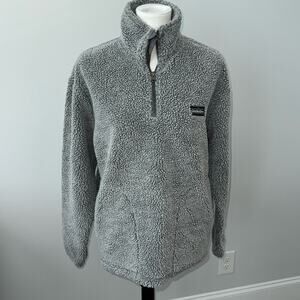 Quiksilver Bogong Gum Popcorn Sherpa Pullover Fleece Sweatshirt Mens Small